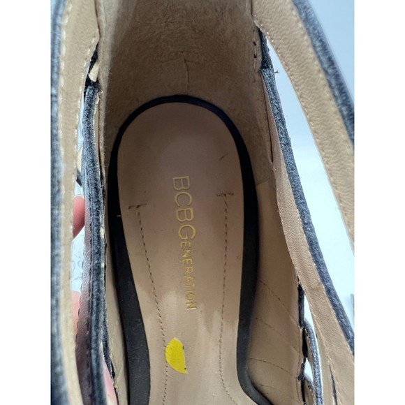 9 BCBGeneration PL-Giles Caged Lace Black Ankle Boot Sandal 4” Heel Open Toe - Picture 3 of 10